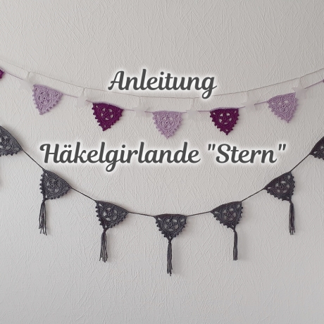Anleitung Häkelgirlande Stern PDF