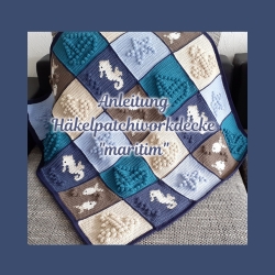 Anleitung Häkelpatchworkdecke maritim PDF
