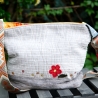 Künstlertasche - UPCYCLING Umhängetasche aus Cord mit Applikation