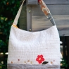 Künstlertasche - UPCYCLING Umhängetasche aus Cord mit Applikation