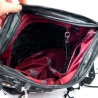 UPCYCLING Gothic Umhängetasche aus Leder, Lack und Spitze