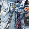 UPCYCLING Umhänge-/ Handtasche aus Jeans und Leder