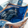 High-End Künstlertasche - UPCYCLING Handtasche aus Leder + Jeans