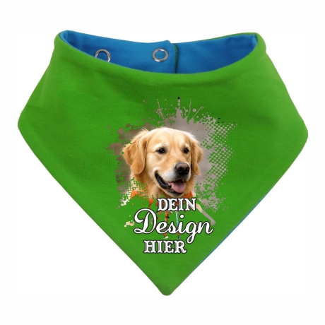 Hunde Wende Halstuch Multicolor personalisiert mit Wunschmotiv