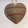 Anhänger Herz mit Kerzen aus Stoff, Handarbeit, 9x9 cm