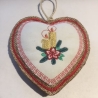 Anhänger Herz mit Kerzen aus Stoff, Handarbeit, 9x9 cm