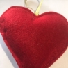 Anhänger Herz rot/rot aus Stoff, Handarbeit, 12x11 cm