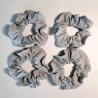 Haargummi Haargummis Scrunchie Scrunchies neu Handarbeit grau