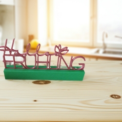 Hallo Frühling Schmetterling PLA Deko 16x8,5cm 