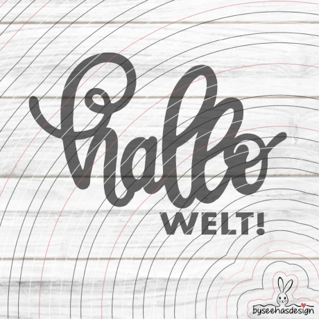 Hallo Welt Plotterdatei SVG DXF 