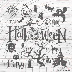 Halloween Mix Plotterdatei SVG DXF