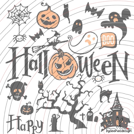 Halloween Mix Plotterdatei SVG DXF