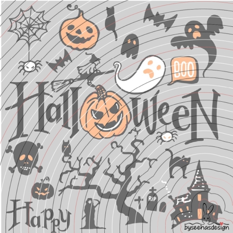 Halloween Mix Plotterdatei SVG DXF