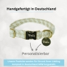 Hundehalsband mit Hundemarke personalisiert Hahnentritt Muster