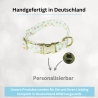 Hundehalsband, Marke, Fliege, Leine personalisiert Blümchen Herz