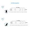 Hundehalsband mit Fliege und Hundemarke personalisiert Samt Blau