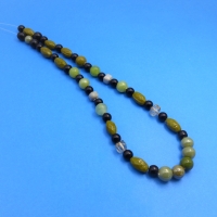 Halskette Multimix 2, schwarz oliv khaki grau, Länge wählbar