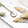 Lunar Elegance | Goldene Halbmond Kette mit Zirkon