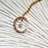 Lunar Elegance | Goldene Halbmond Kette mit Zirkon