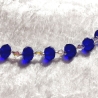Kette Halskette Perlenkette Tiefblau Damenkette Schmuck Glasperle