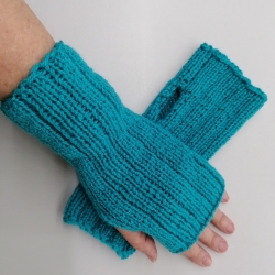 Gestrickte Handstulpen Pulswärmer Armstulpen wollfrei unisex