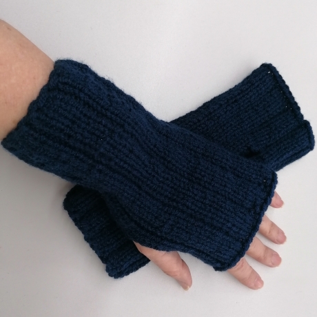 Gestrickte Handstulpen, Pulswärmer, Armstulpen, Wollfrei