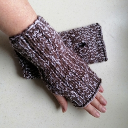 Gestrickte Handstulpen Pulswärmer Armstulpen wollfrei unisex