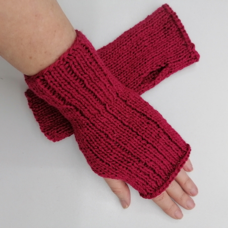 Gestrickte Handstulpen Pulswärmer Armstulpen wollfrei unisex