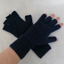 Gestrickte Fingerhandschuhe ohne Kuppen aus Sockenwolle unisex