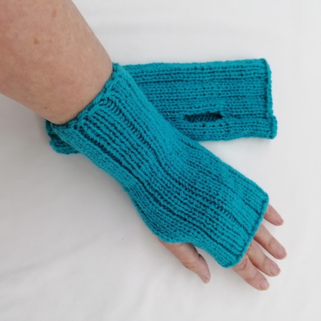 Gestrickte Handstulpen Pulswärmer Armstulpen wollfrei unisex