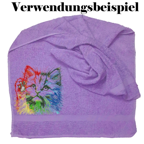 NEU Stickdatei Katze Duke realistisch bunt