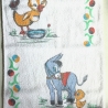 Vintage Kinderhandtuch Küken und Esel aus den 70er Jahren