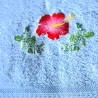 Handtuch♥hellblau♥Hibiskusblüte♥bestickt♥von Hobbyhaus