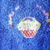 Handtuch♡Blumenkorb♡dunkelblau♡fein bestickt von Hobbyhaus