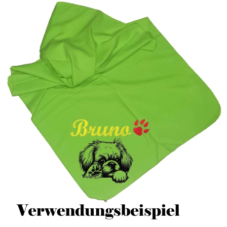 Stickdatei Pekinese Axel Hund realistisch Lunachild