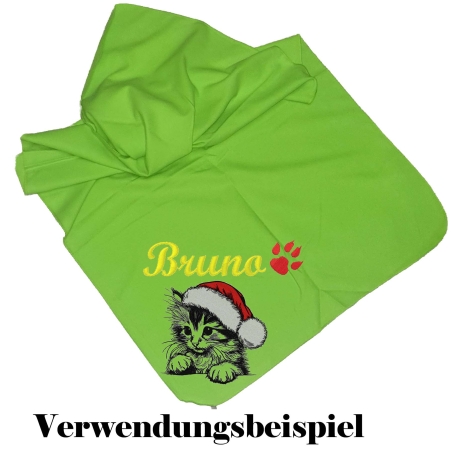 NEU Stickdatei Katze mit Weihnachtsmütze Ria Kitten