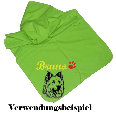 Stickdatei weißer Schäferhund Jazzy Hund