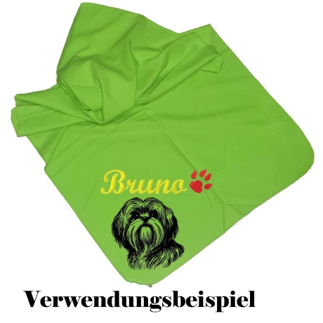 Stickdatei Shih Tzu Lilo Hund Schleife realistisch