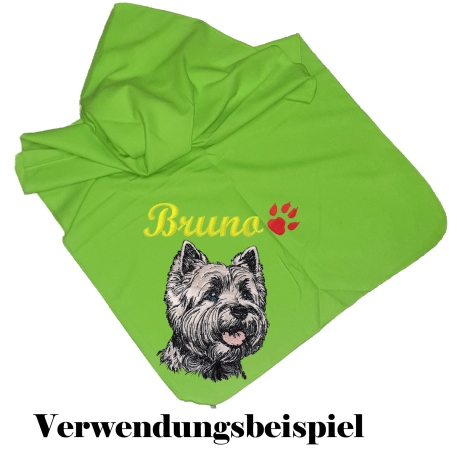 Stickdatei Applikation West Highland Terrier Gustl 