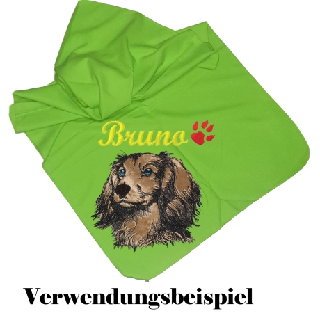 Stickdatei Applikation Dackel Dana realistisch