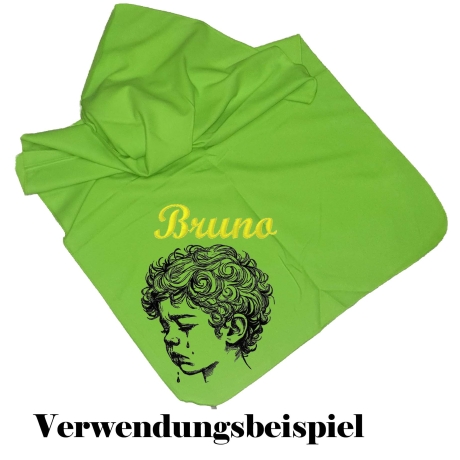 Stickdatei weinender Junge Raffael realistisch