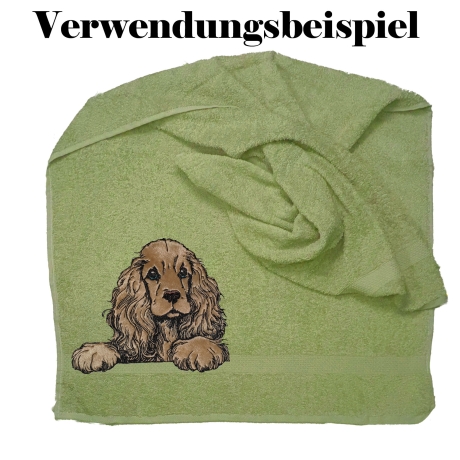 NEU Stickdatei Applikation Cocker Spaniel  Merle