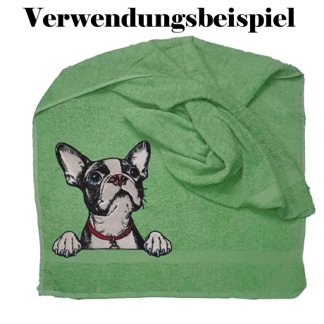 NEU Stickdatei Applikation Boston Terrier Kylo