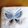 Handtuch♥Blue Butterfly♥so schön♥bestickt von Hobbyhaus