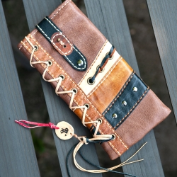 UPCYCLING Handytasche, Handyhülle, Handyetui aus Leder