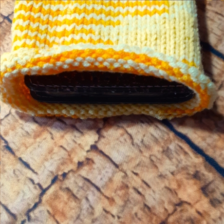 Handytasche Handyhülle Smartphonhülle mit Band zum umhängen Gelb