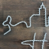 Hannover Skyline Fadenbild, 40 x 20 cm