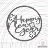 Happy New Year Kreis Plotterdatei SVG DXF 