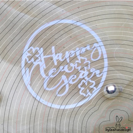 Happy New Year Kreis Plotterdatei SVG DXF 