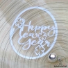 Happy New Year Kreis Plotterdatei SVG DXF 